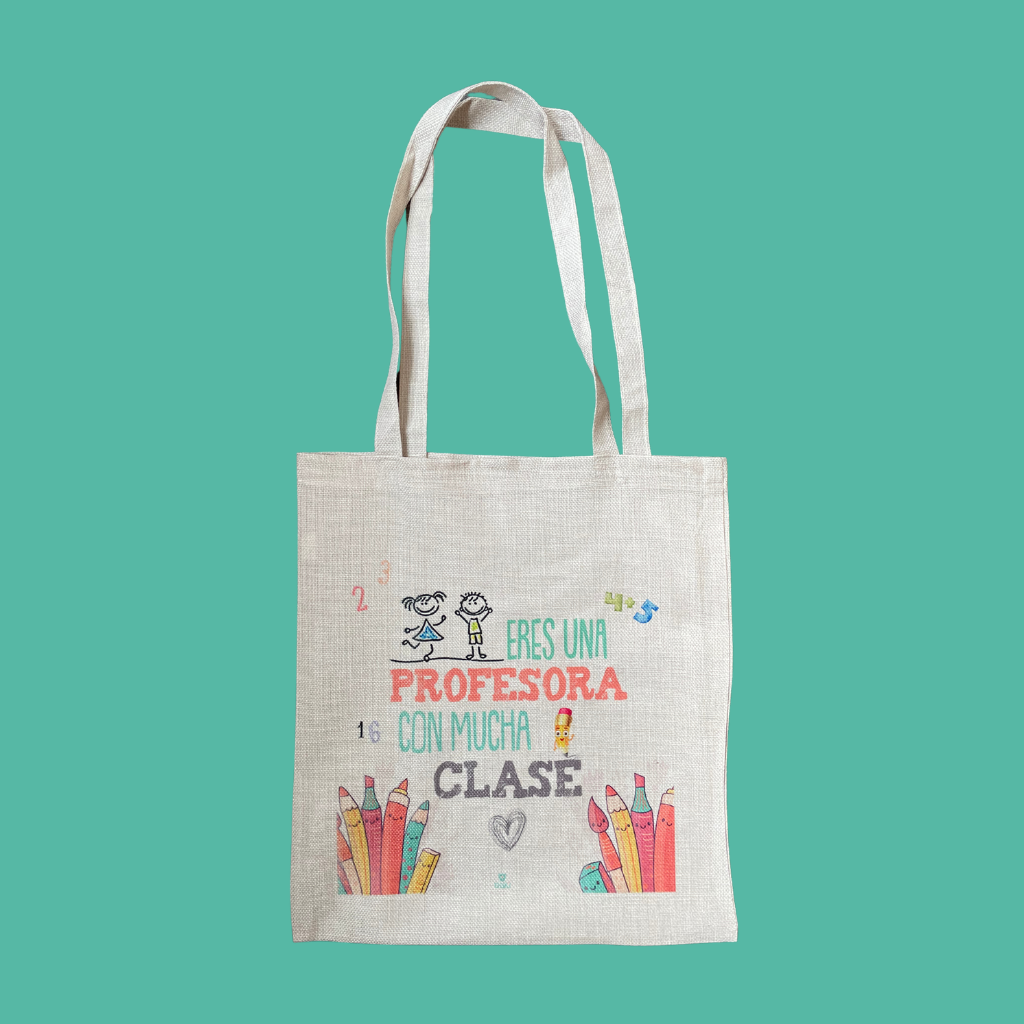 Bolsa de Lino Personalizable – Tipo Tote Bag