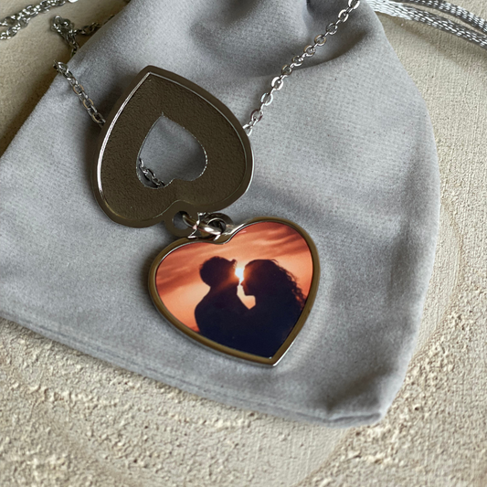 Collar Relicario Corazón Personalizado con Fotografía