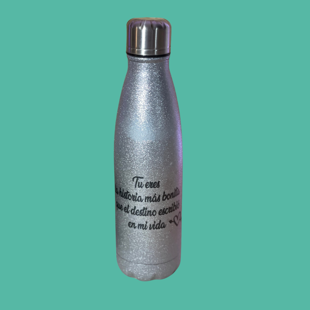 Botella Térmica Personalizable con Efecto Purpurina – 500 ml