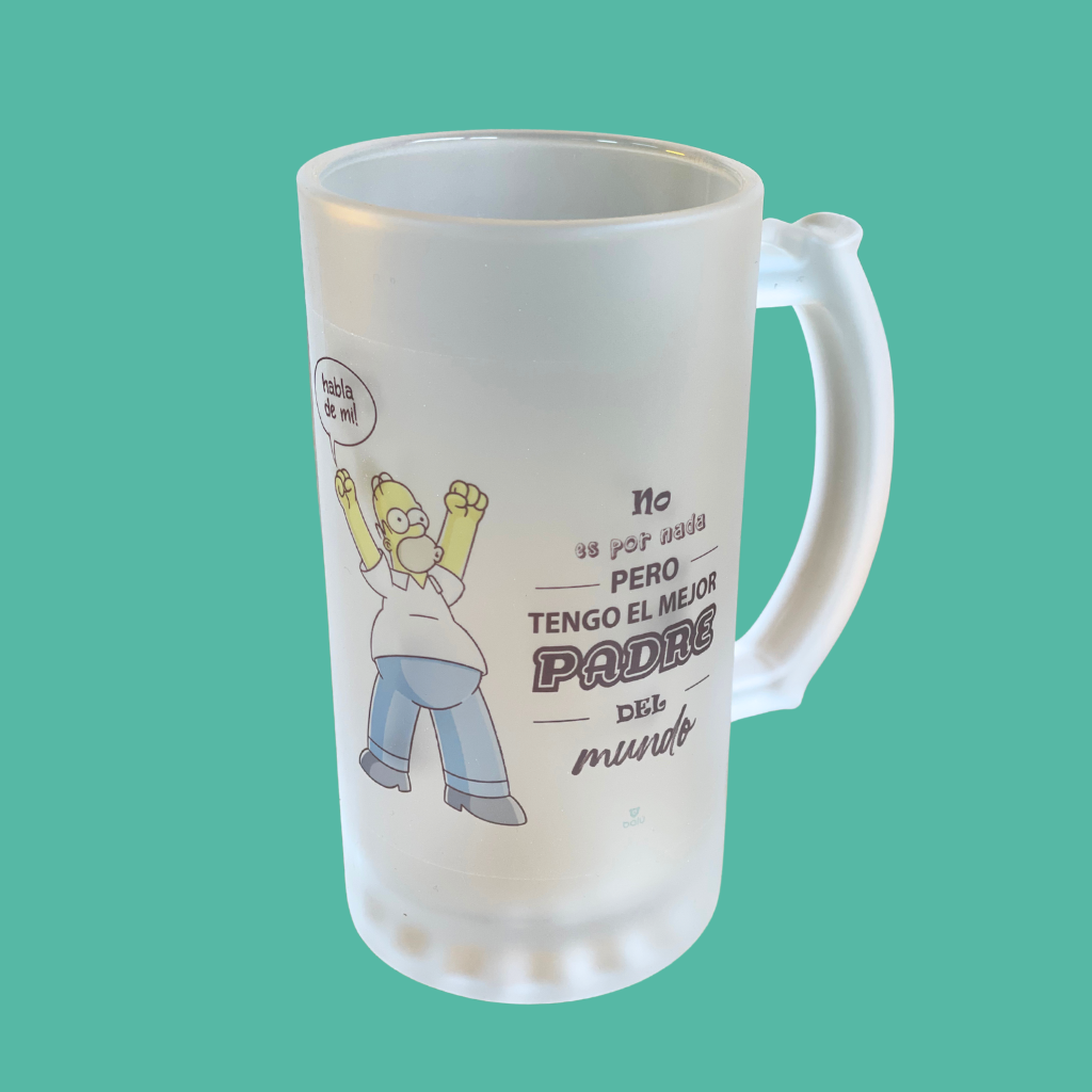 Jarra de cerveza esmerilada personalizada – Un brindis con estilo y emoción