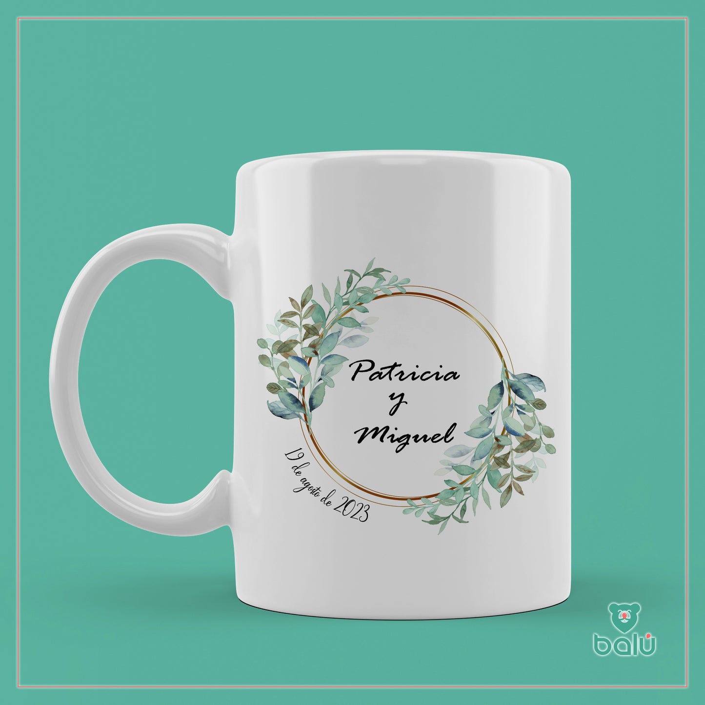 Taza cerámica " Taza Ornamento boda"