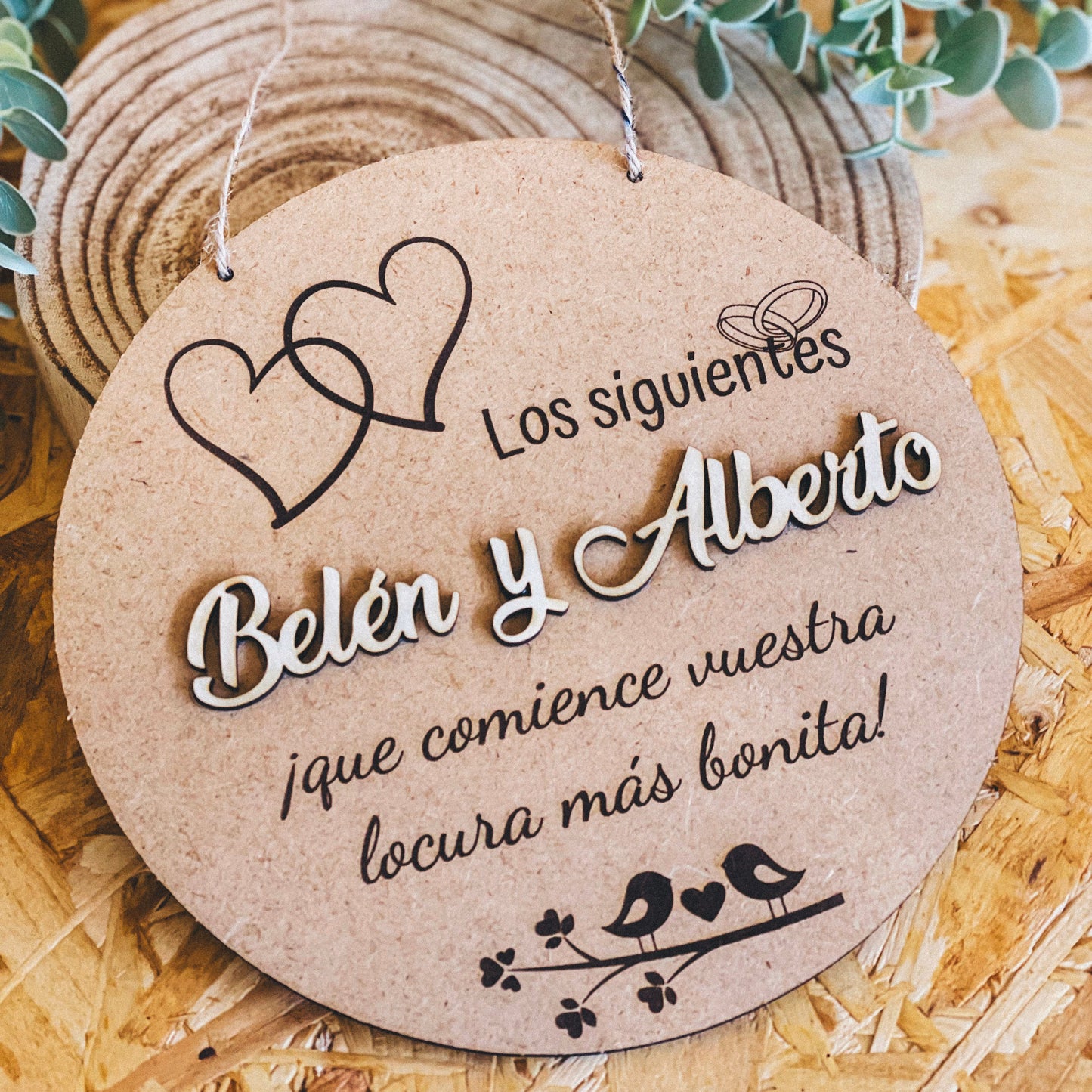 Placa de Madera Personalizada · Regalo Único para Parejas, Abuelos y Momentos Especiales