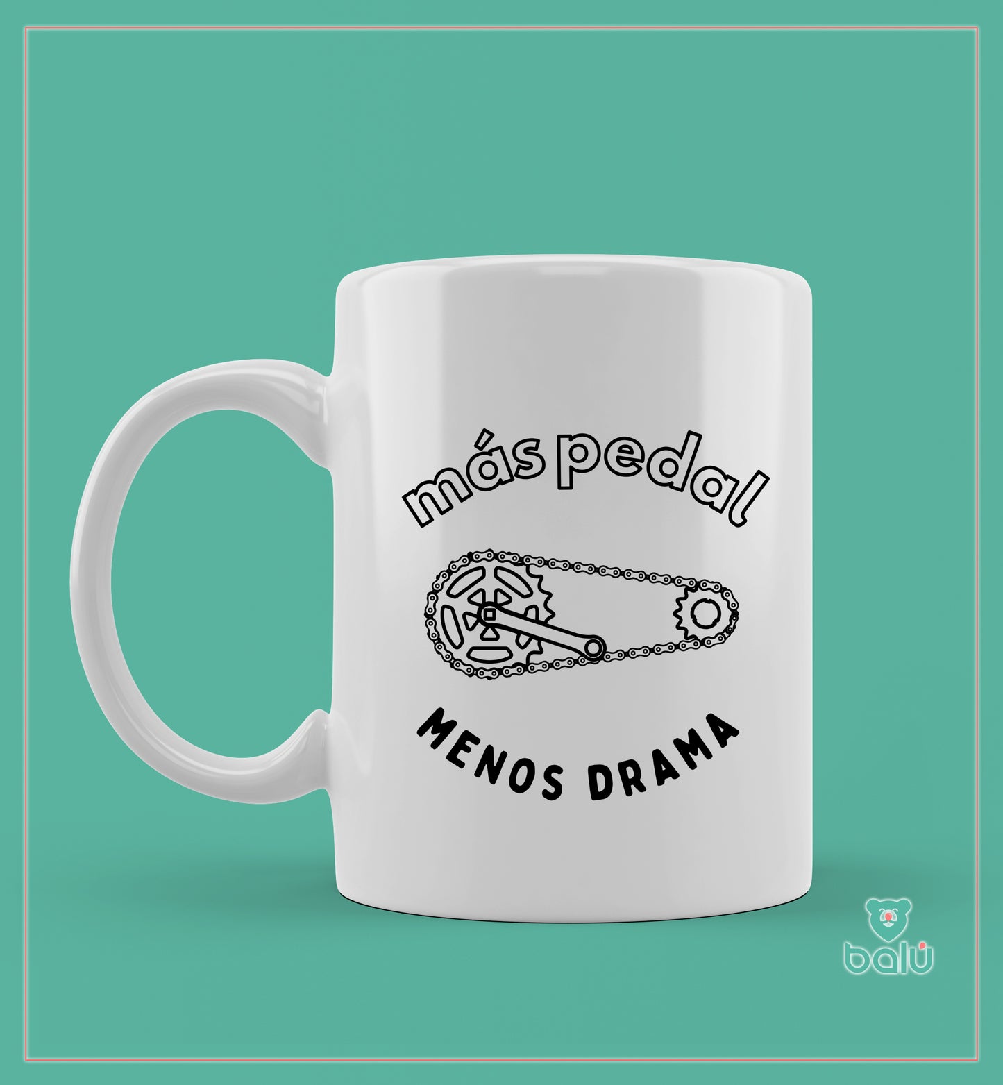Taza cerámica "Taza más pedal, menos drama"