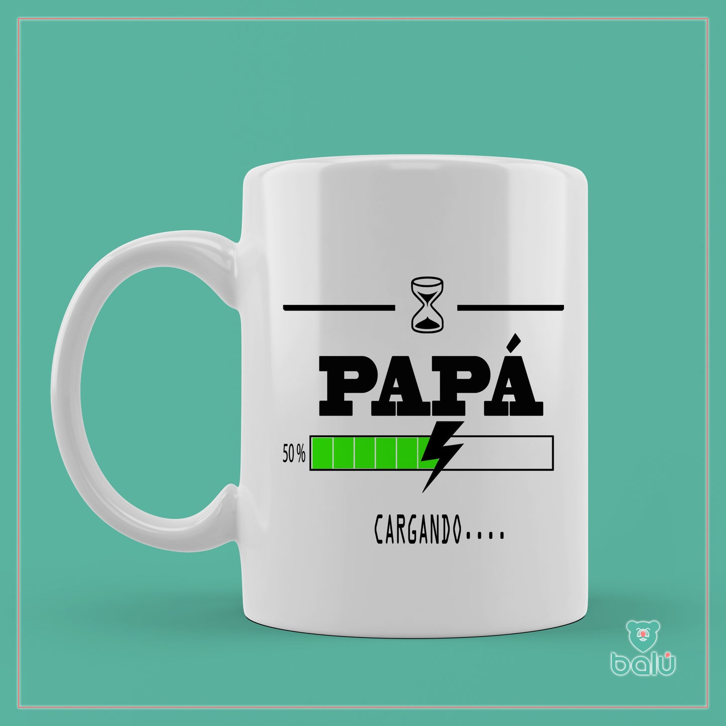 Taza cerámica " Taza Papá cargando"
