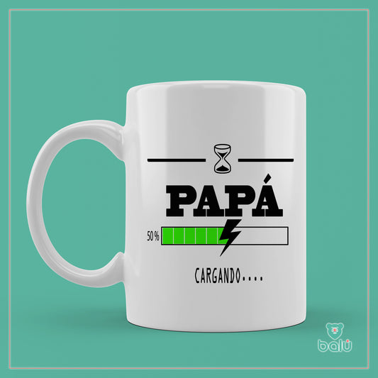 Taza cerámica " Taza Papá cargando"