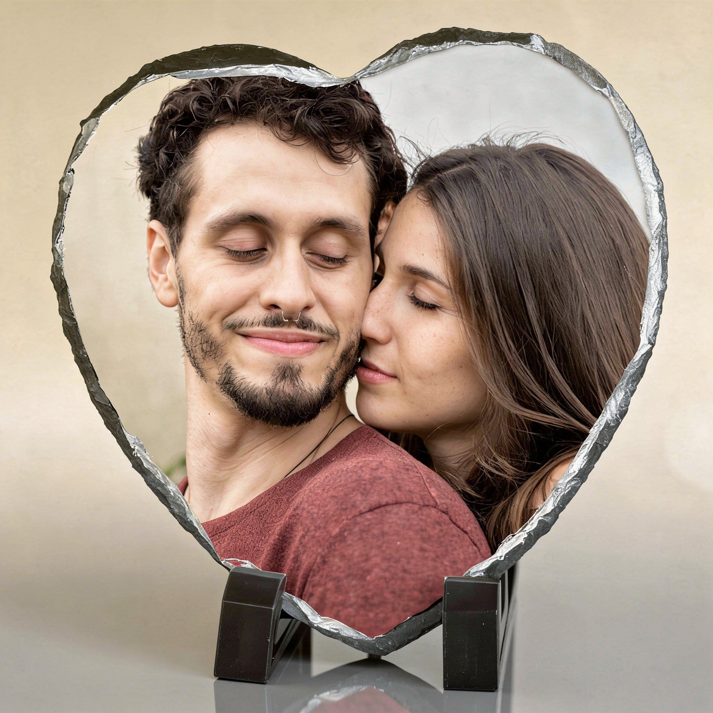 Foto Pizarra con Forma de Corazón – Personalizada con tu Fotografía