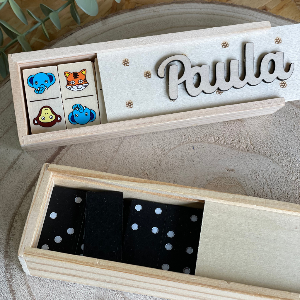 Dominó Clásico de Madera Personalizado – Versión Adulto o Infantil