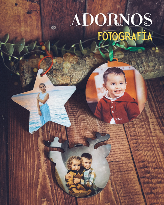 Adornos de Árbol de Navidad Personalizados | Madera, Foto y Diferentes Formas