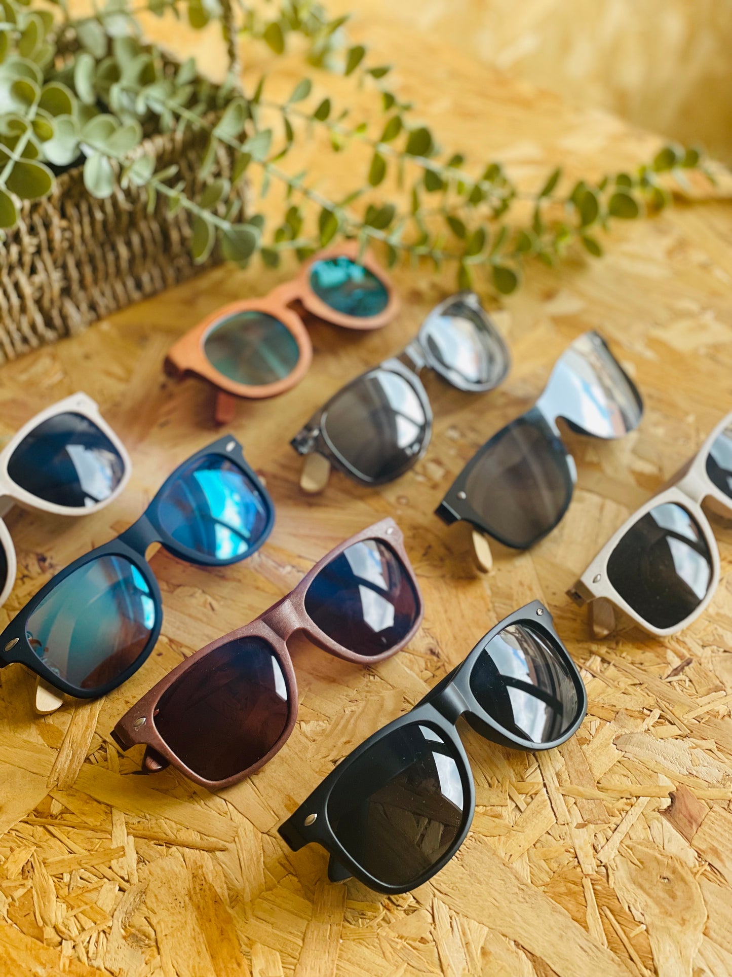 Pack Gafas nature + funda + gamuza personalizada