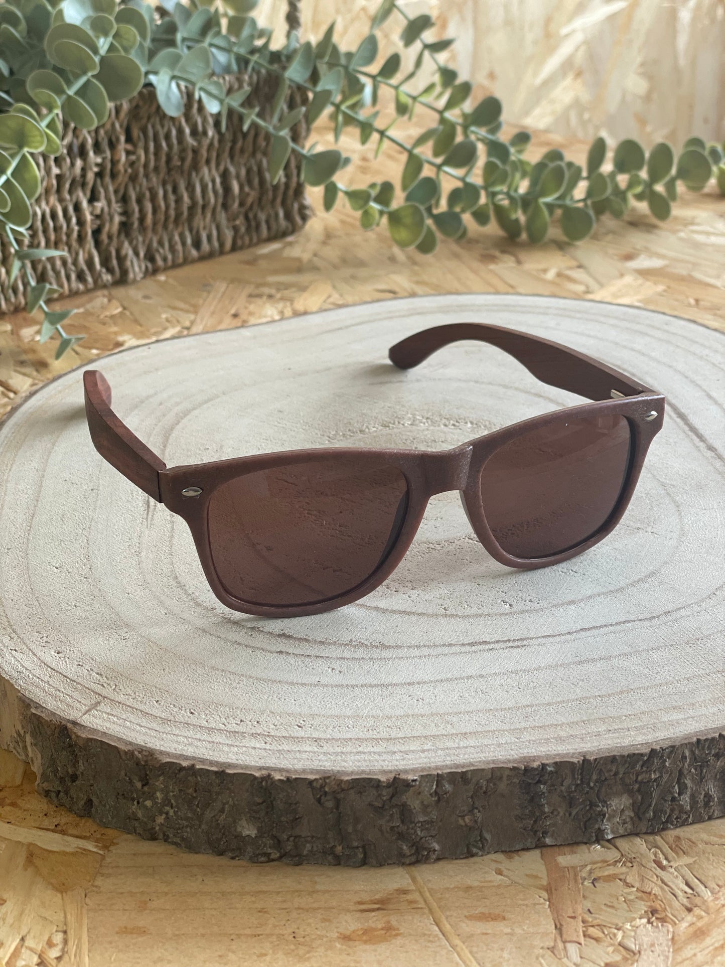 Pack Gafas nature + funda + gamuza personalizada