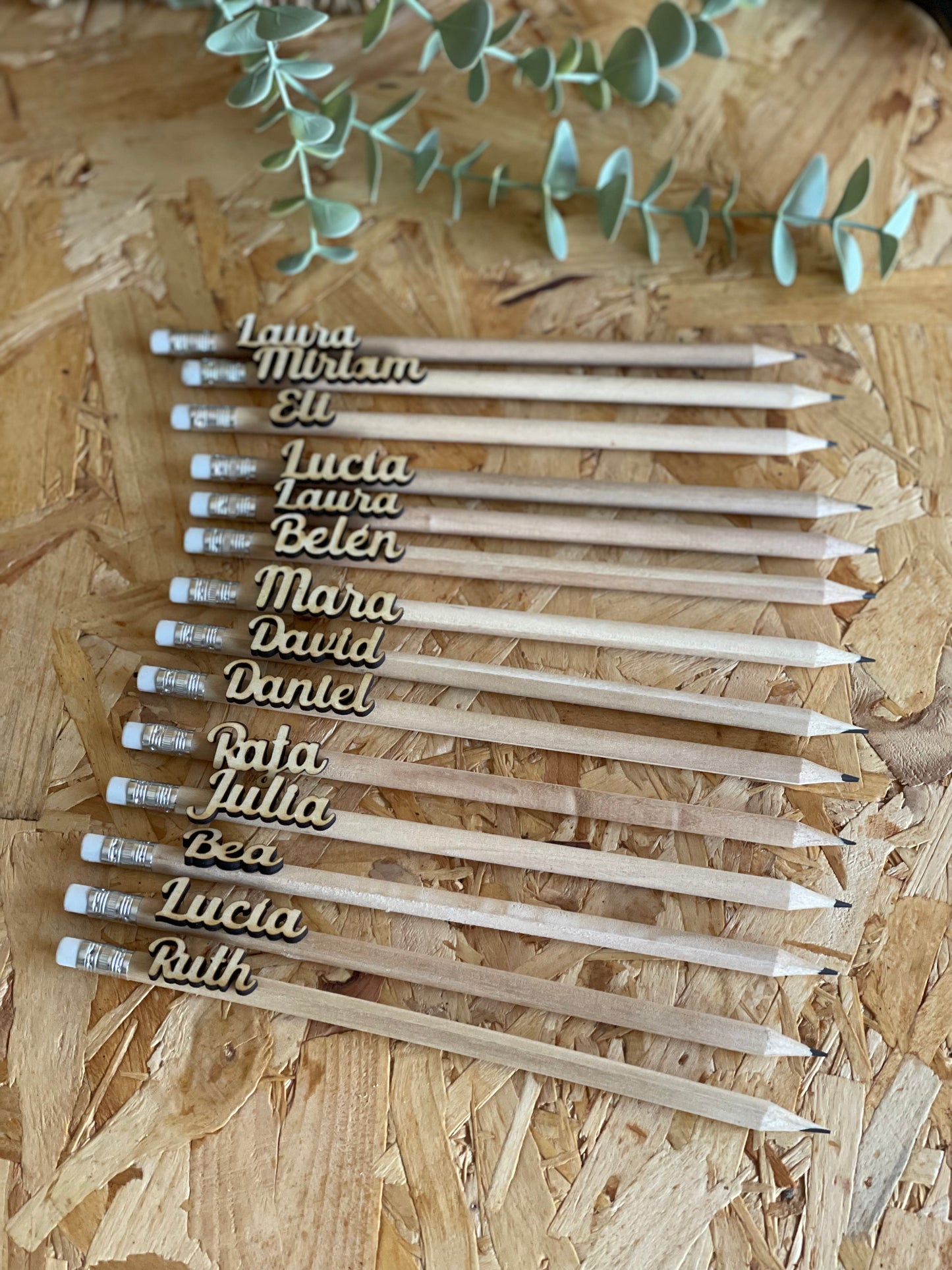 Lápiz Personalizado con Nombre · Detalle para Invitados Comuniones y Cumpleaños