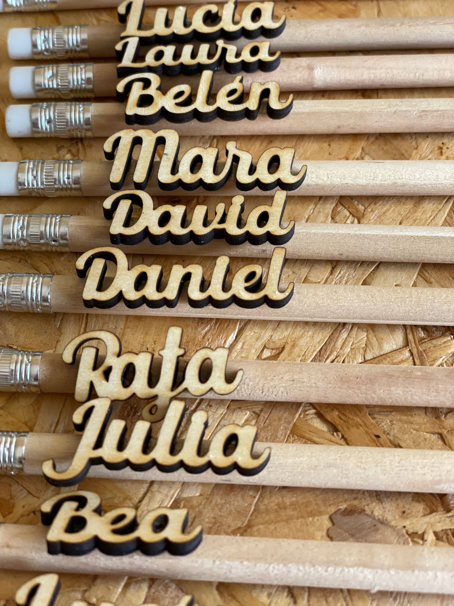 Lápiz Personalizado con Nombre · Detalle para Invitados Comuniones y Cumpleaños
