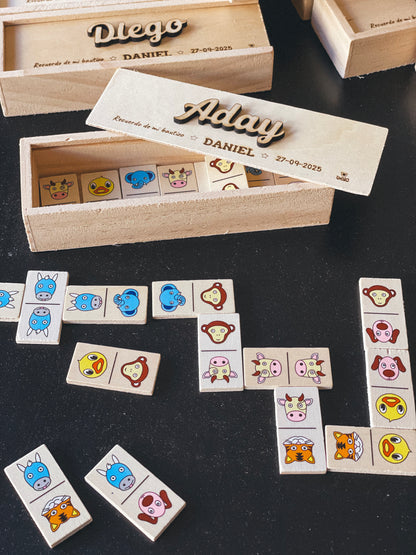 Dominó Personalizado de Madera · Detalle para Invitados Bodas Bautizos y Comuniones