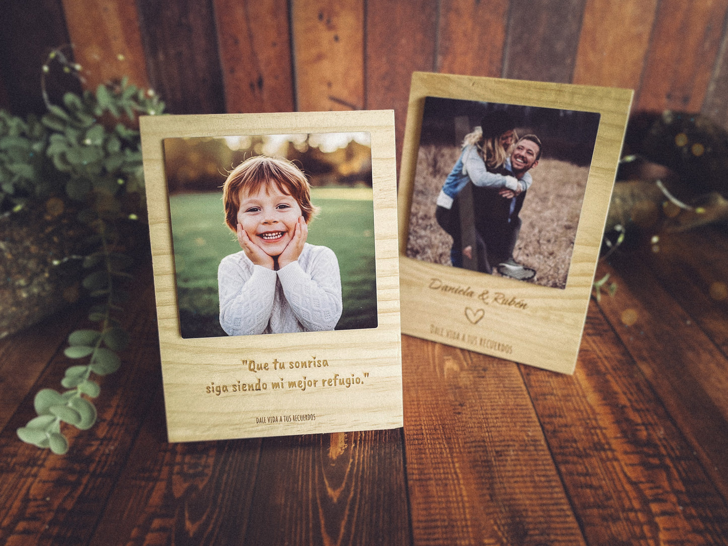 Taco de Madera Personalizado con Foto y Grabado | Regalo Original de Navidad y Decoración