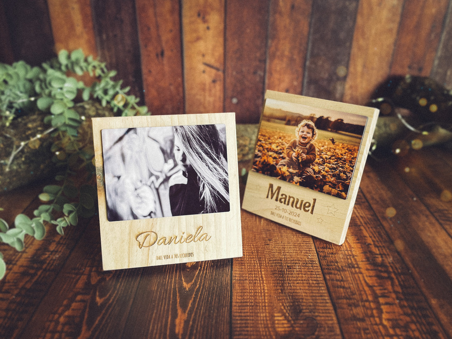 Taco de Madera Personalizado con Foto y Grabado | Regalo Original de Navidad y Decoración