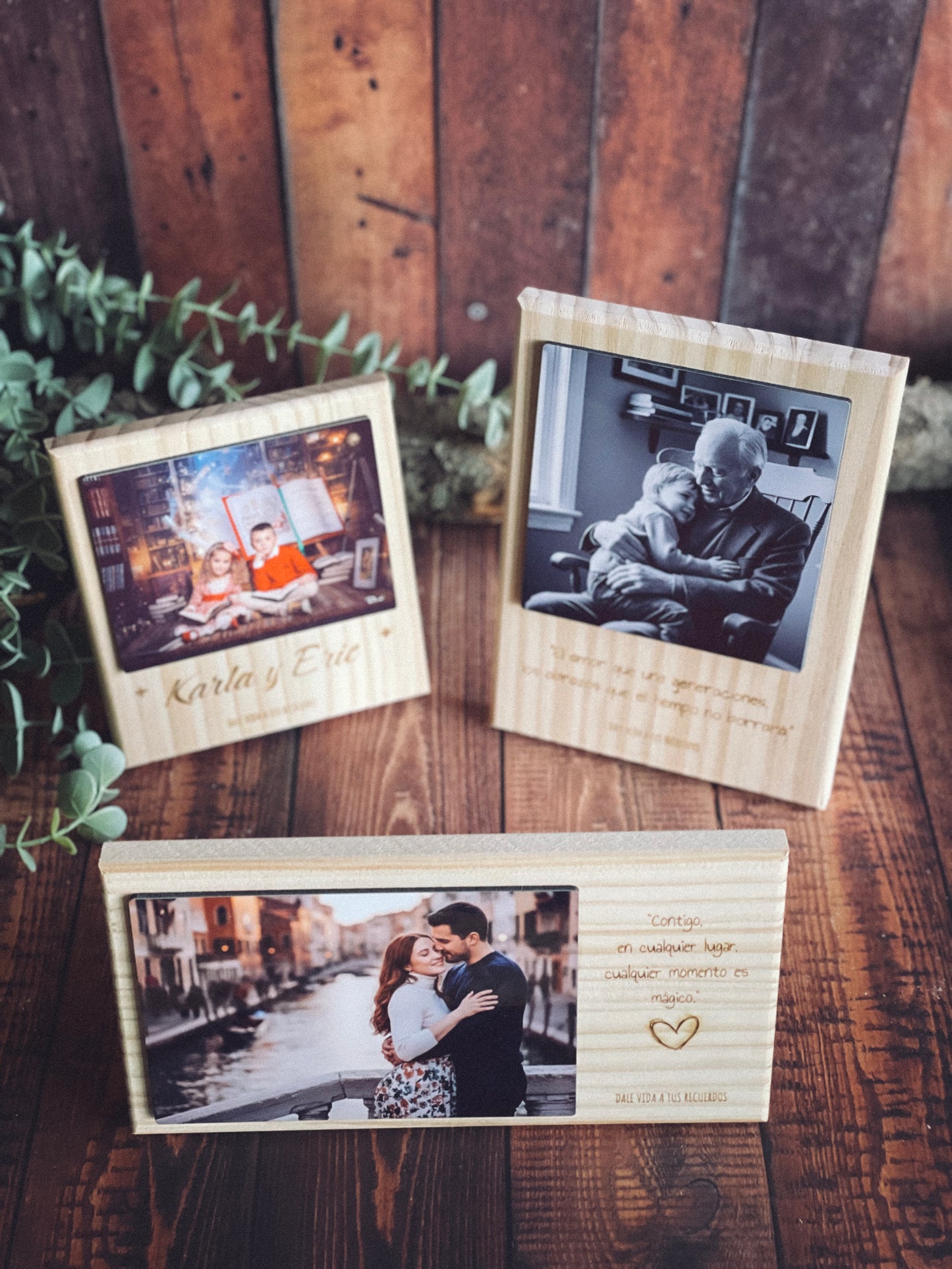 Photo block Balú con Foto y Grabado | Regalo Original de Navidad y Decoración