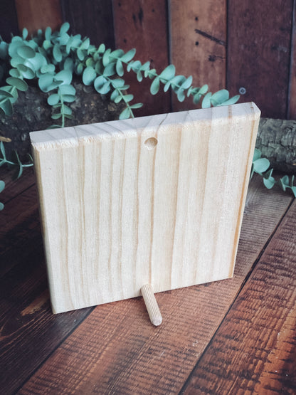 Photo Block de Madera Personalizado con Foto y Texto