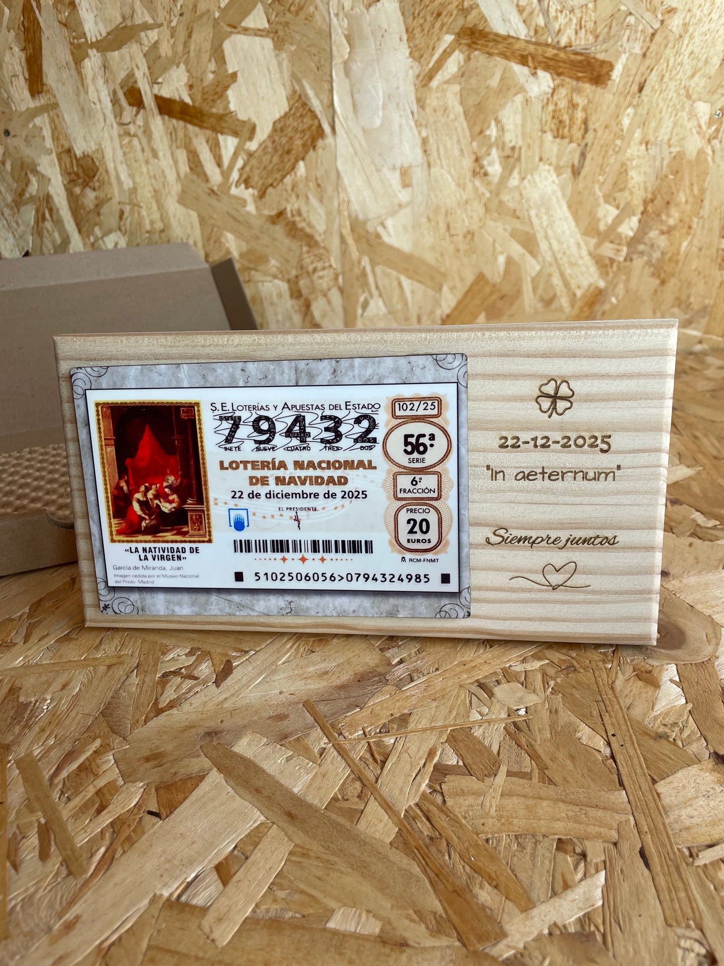 Photo Block de Madera Personalizado con Foto y Texto
