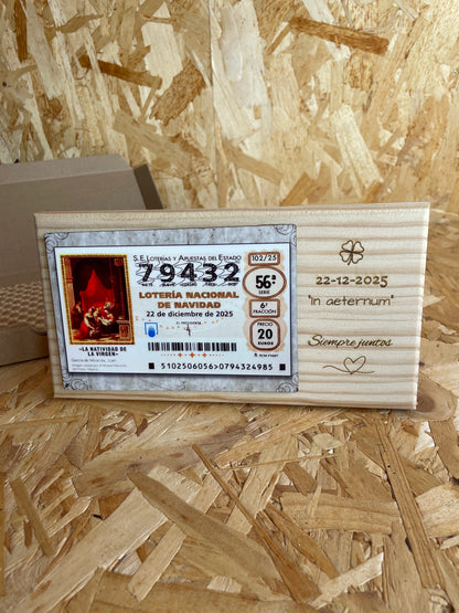 Photo Block de Madera Personalizado con Foto y Texto