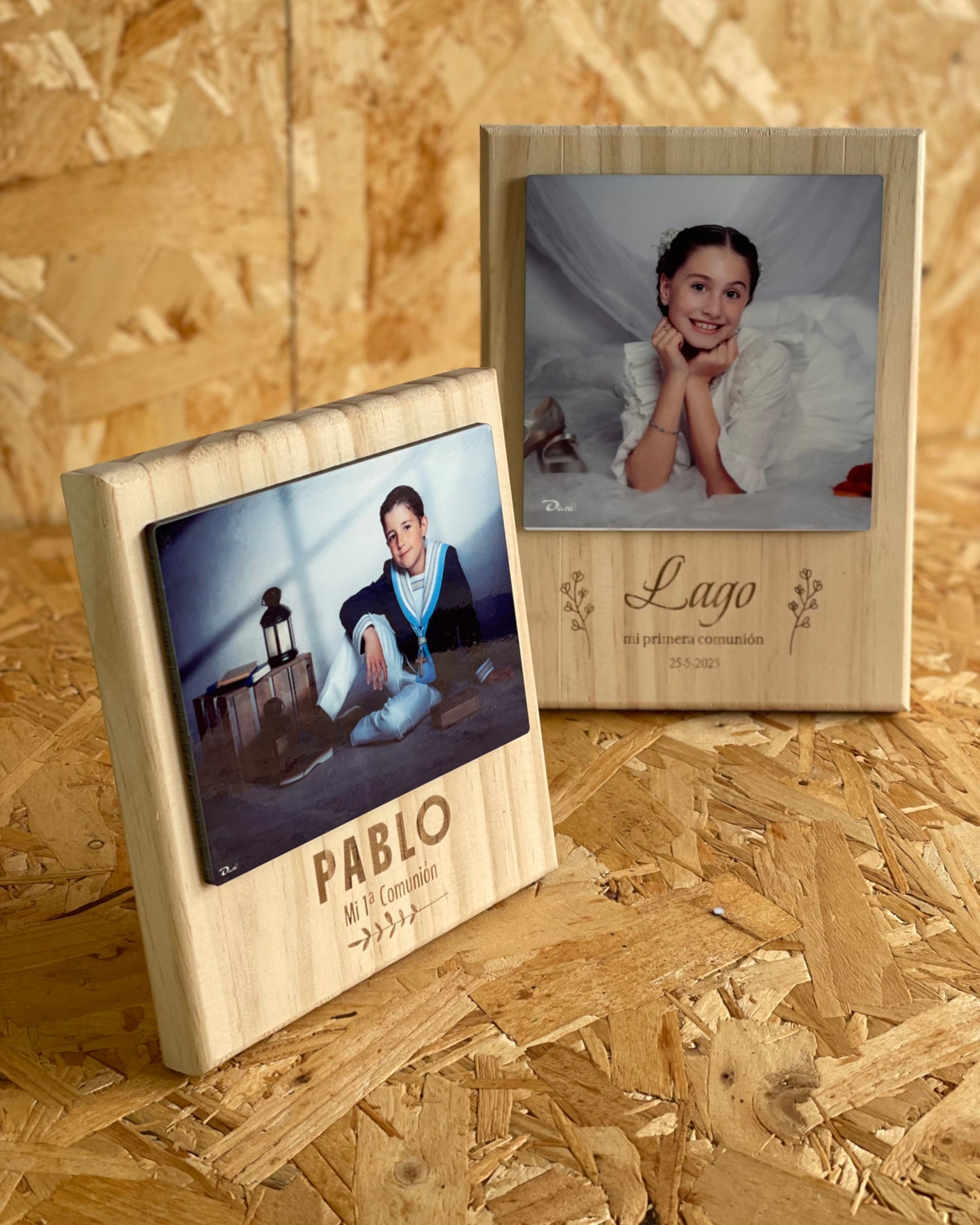 Photo Block de Madera Personalizado con Foto y Texto