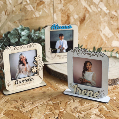 Marco de Madera Personalizado para Invitados · Comunión, Bautizo y Bodas Mod Gala