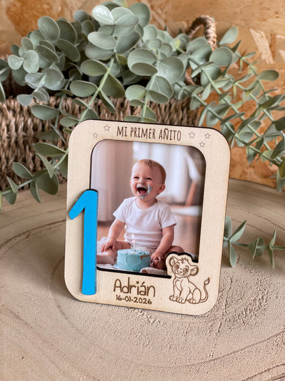 Marco de Madera Personalizado con Nombre · Regalo Bautizo y Comunión Mod Clásico