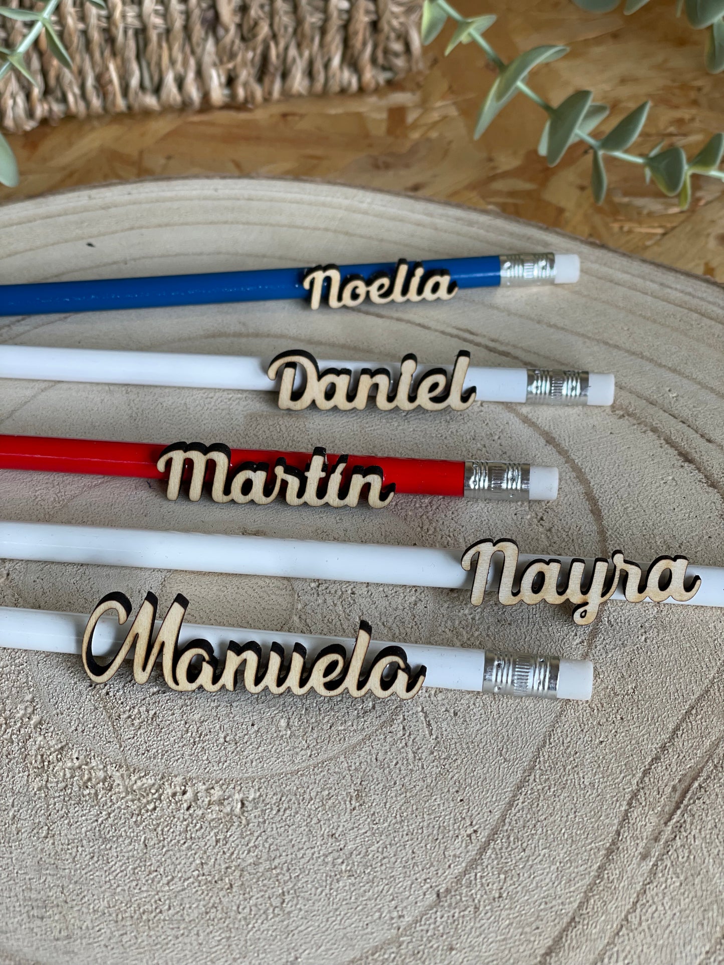 Lápiz Personalizado con Nombre · Detalle para Invitados Comuniones y Cumpleaños