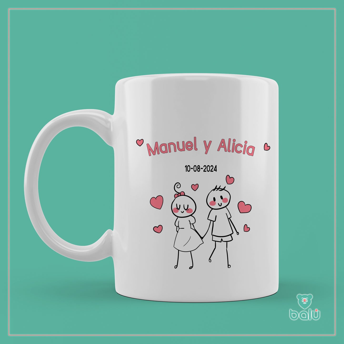 Taza cerámica "Taza Pareja de novios"