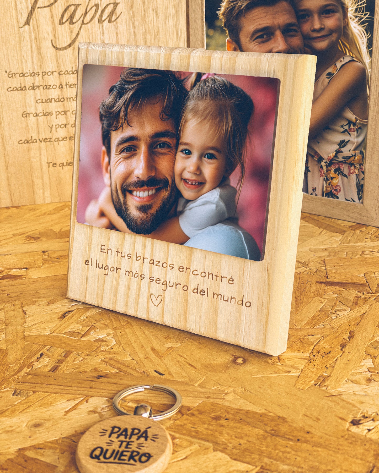 Photo Block de Madera Personalizado con Foto y Texto