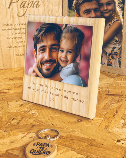 Photo Block de Madera Personalizado con Foto y Texto