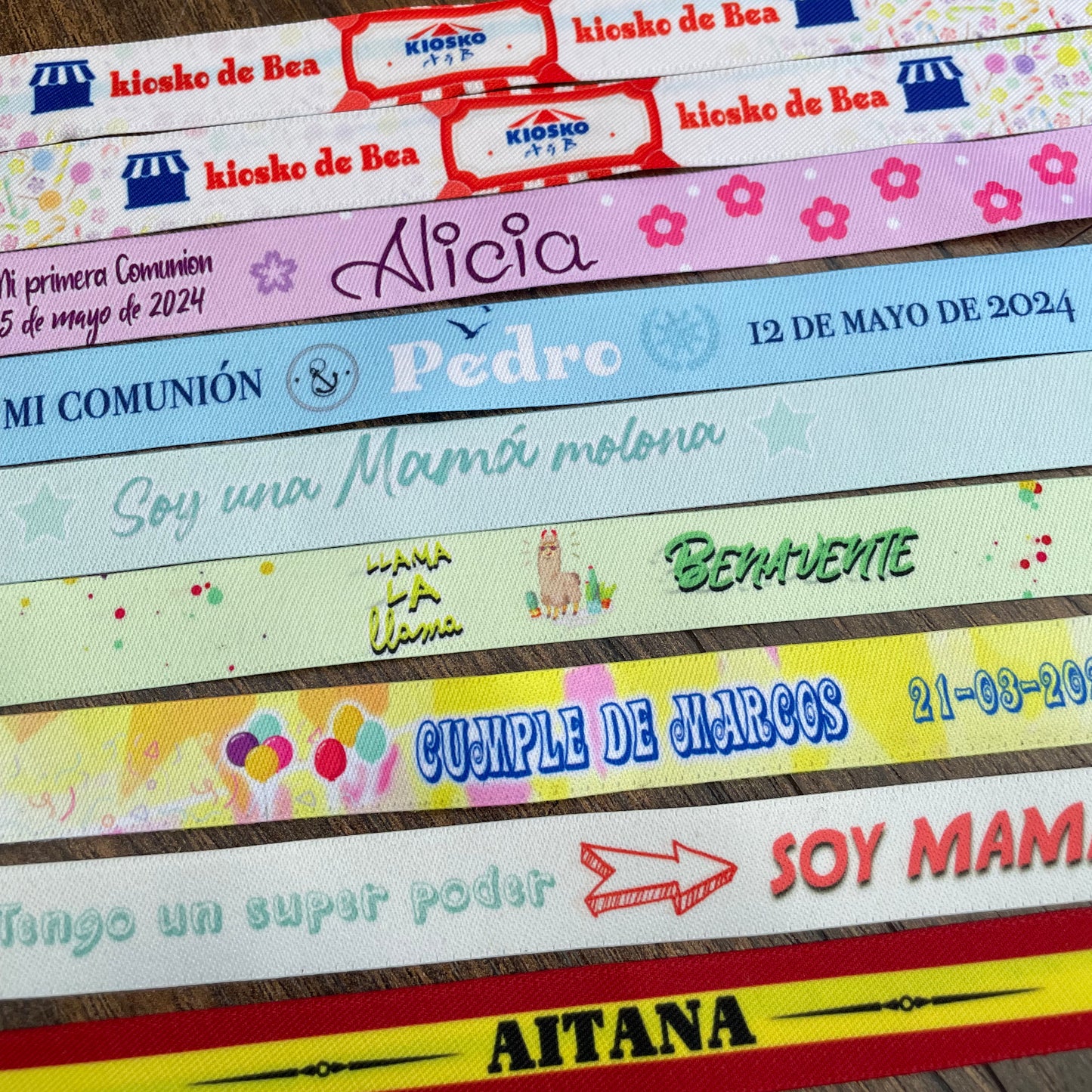 Pulsera de Tela Personalizada · Para Todo Tipo de Eventos y Celebraciones