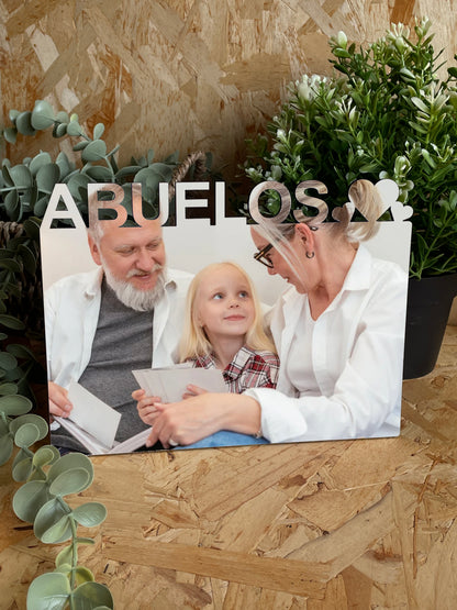 Marco de Madera con Texto Personalizado · Tu Foto en Madera