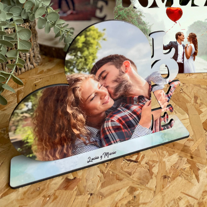 Corazón Love con Peana Personalizado con tu Foto