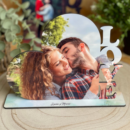 Corazón Love con Peana Personalizado con tu Foto