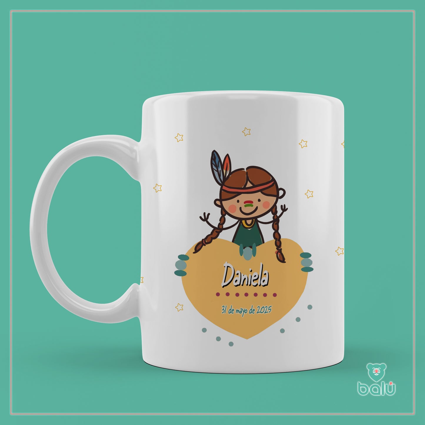 Taza cerámica Estilo india