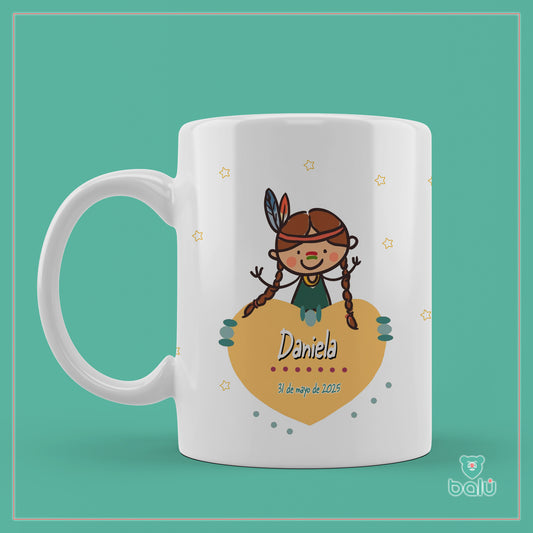 Taza cerámica Estilo india