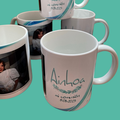 Taza de Cerámica Personalizada con Foto y Texto · Regalo Original