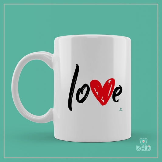 Taza cerámica " Taza Love corazón"
