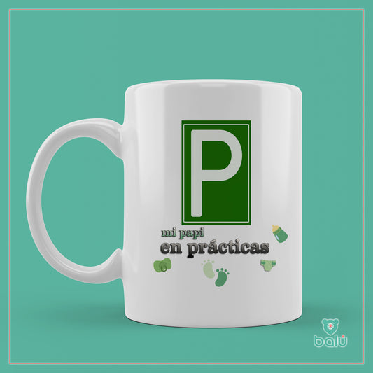 Taza cerámica " Taza Papá en prácticas"