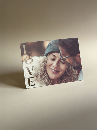 Marco de Madera con Texto Personalizado · Tu Foto en Madera