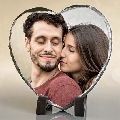 Foto Pizarra Corazón Personalizada con tu Fotografía y Texto