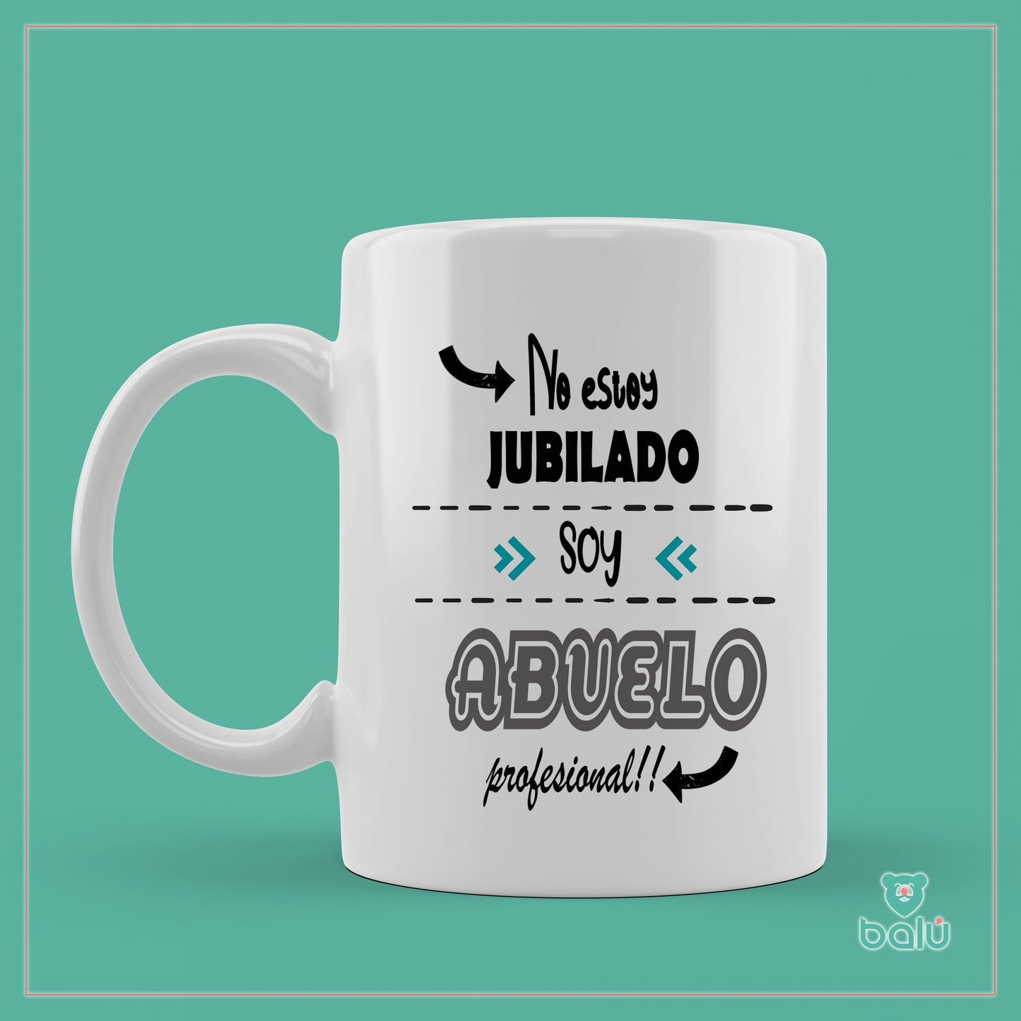 Taza cerámica "Taza No estoy jubilado soy abuelo profesional"
